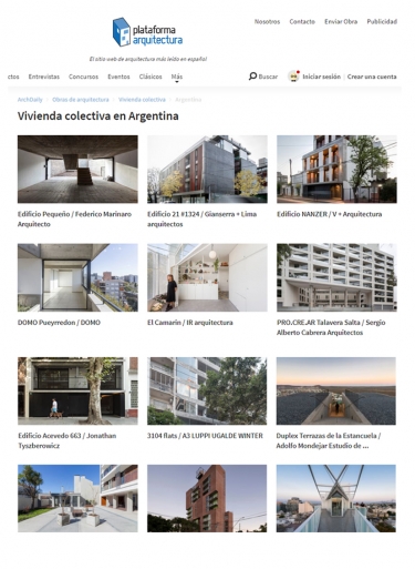 PLATAFORMA ARQUITECTURA | Vivienda colectiva en Argentina | 2018