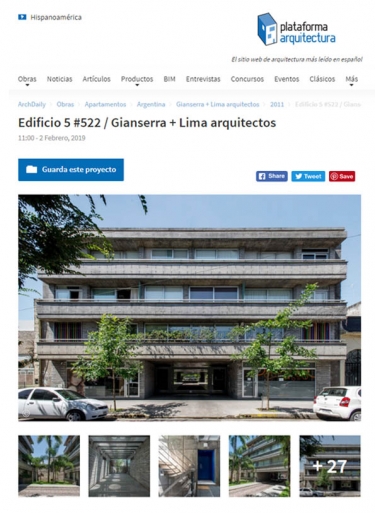 PLATAFORMA ARQUITECTURA | Edificio 5 #522 | año 2019