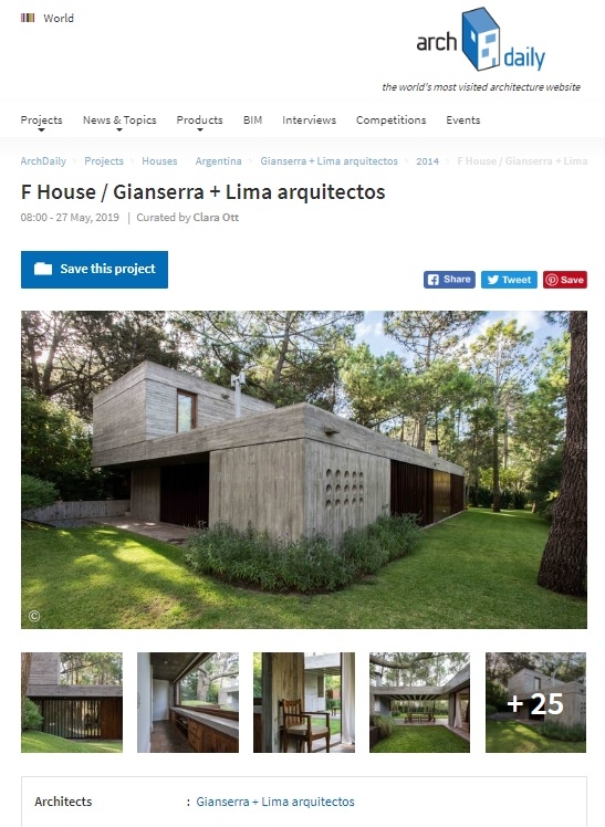 ARCHDAILY | F House | año 2019