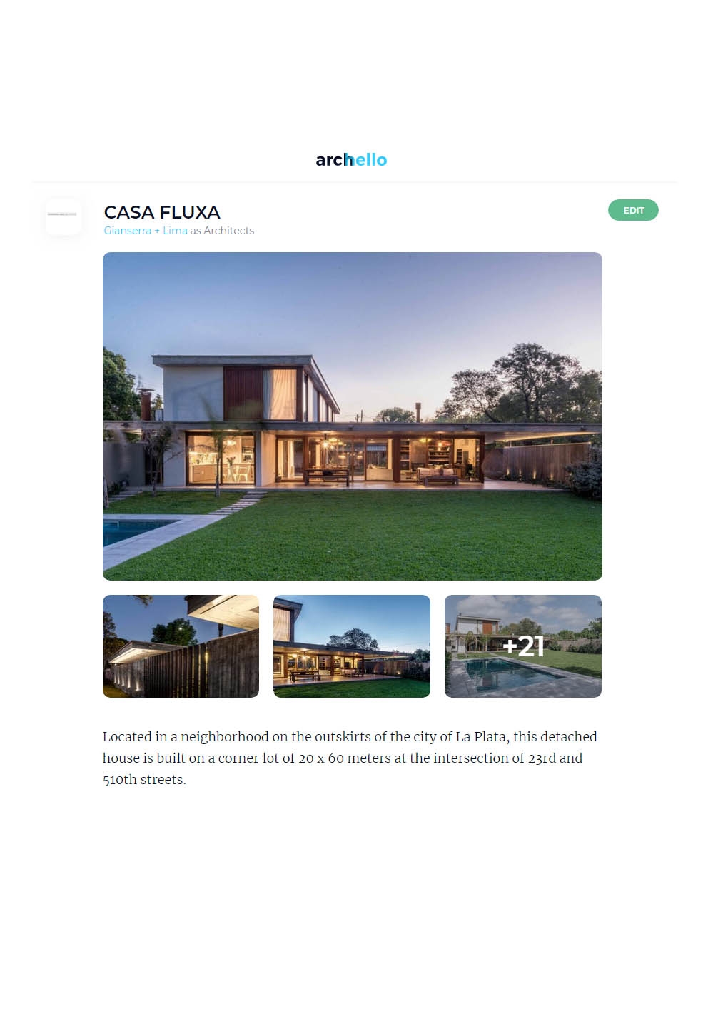 ARCHELLO | Casa Fluxa | año 2019