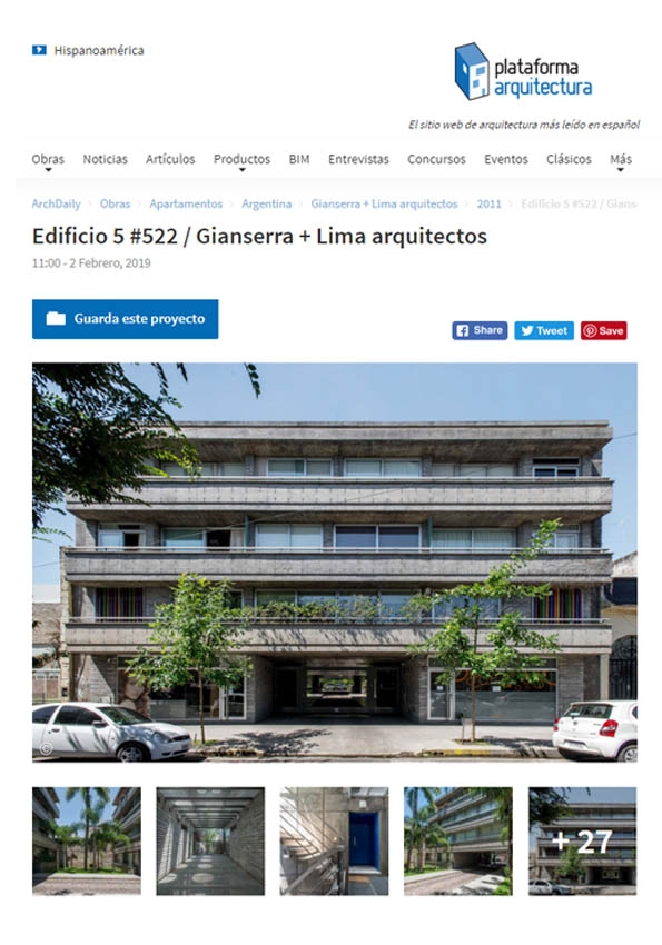 PLATAFORMA ARQUITECTURA | Edificio 5 #522 | año 2019
